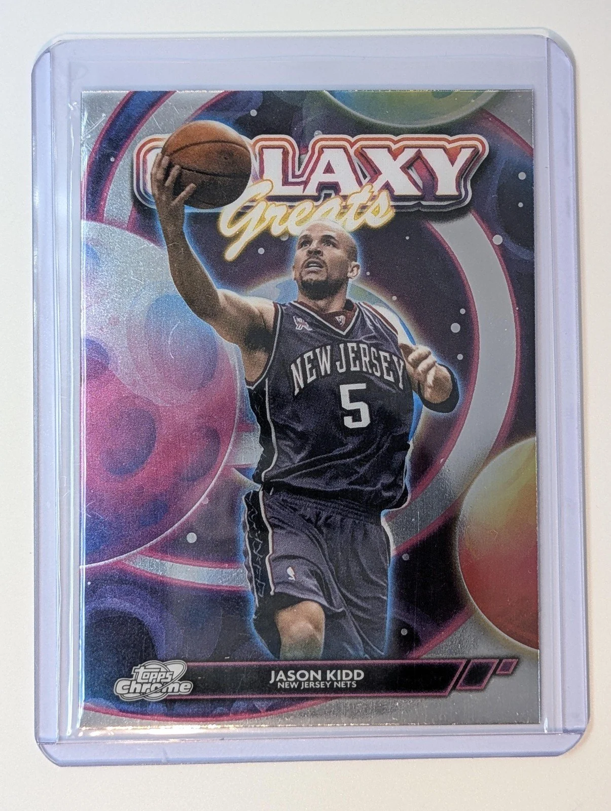 Front of 2025-26 Topps Chrome Cosmic #GG-28 Jason Kidd Galaxy Greats