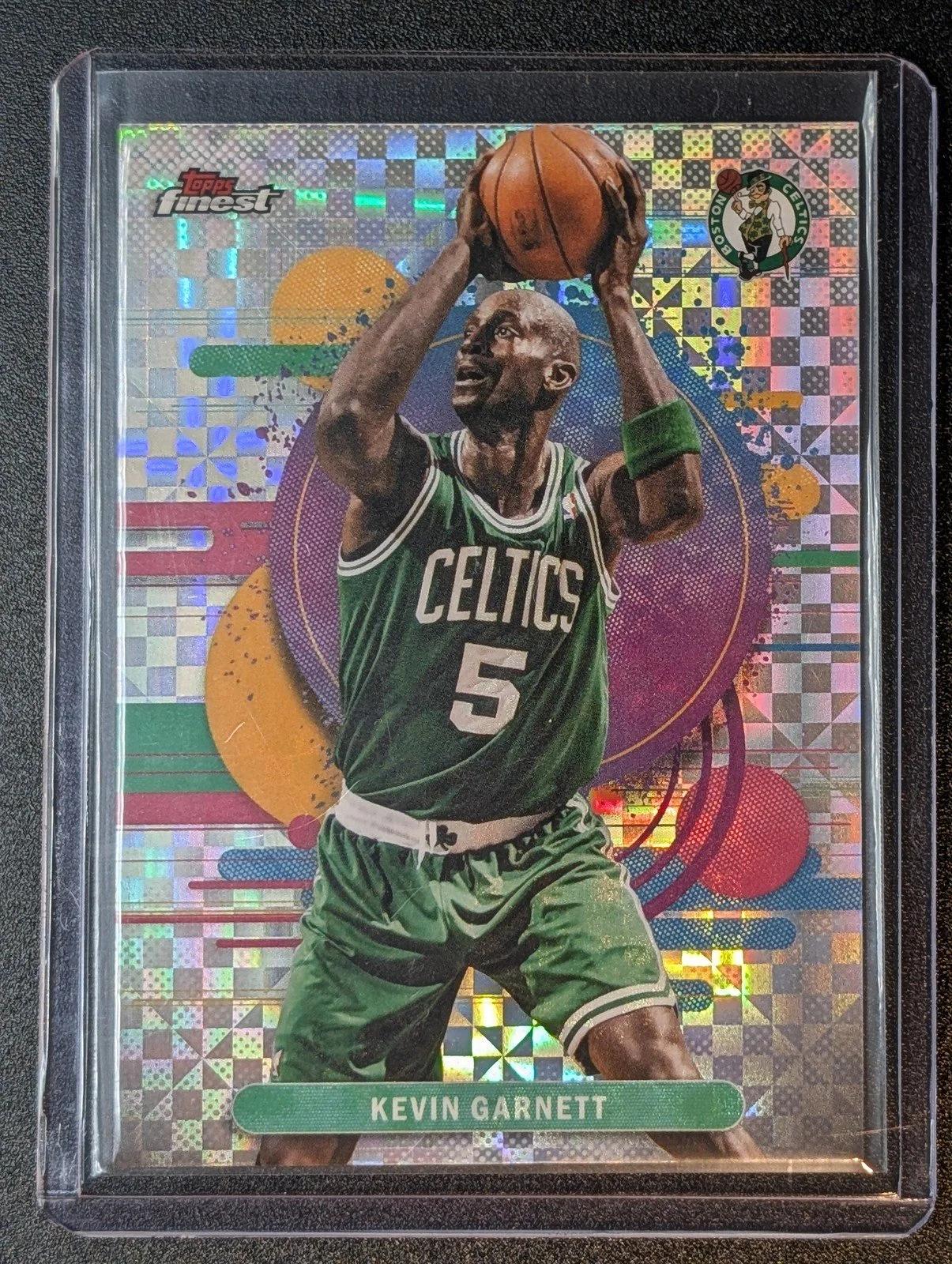 Front of 2025-26 Finest #196 Kevin Garnett X-Fractor