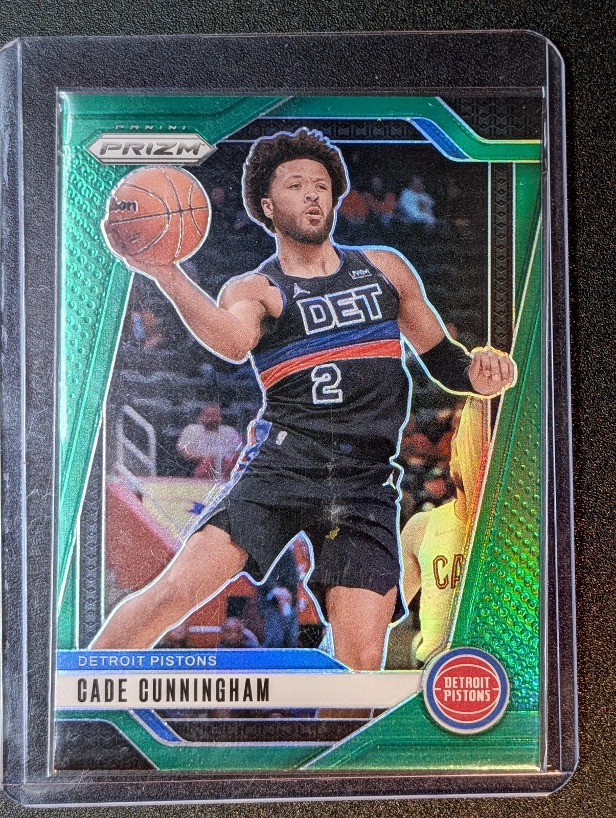 Front of 2024-25 Panini Prizm #41 Cade Cunningham Prizms Green