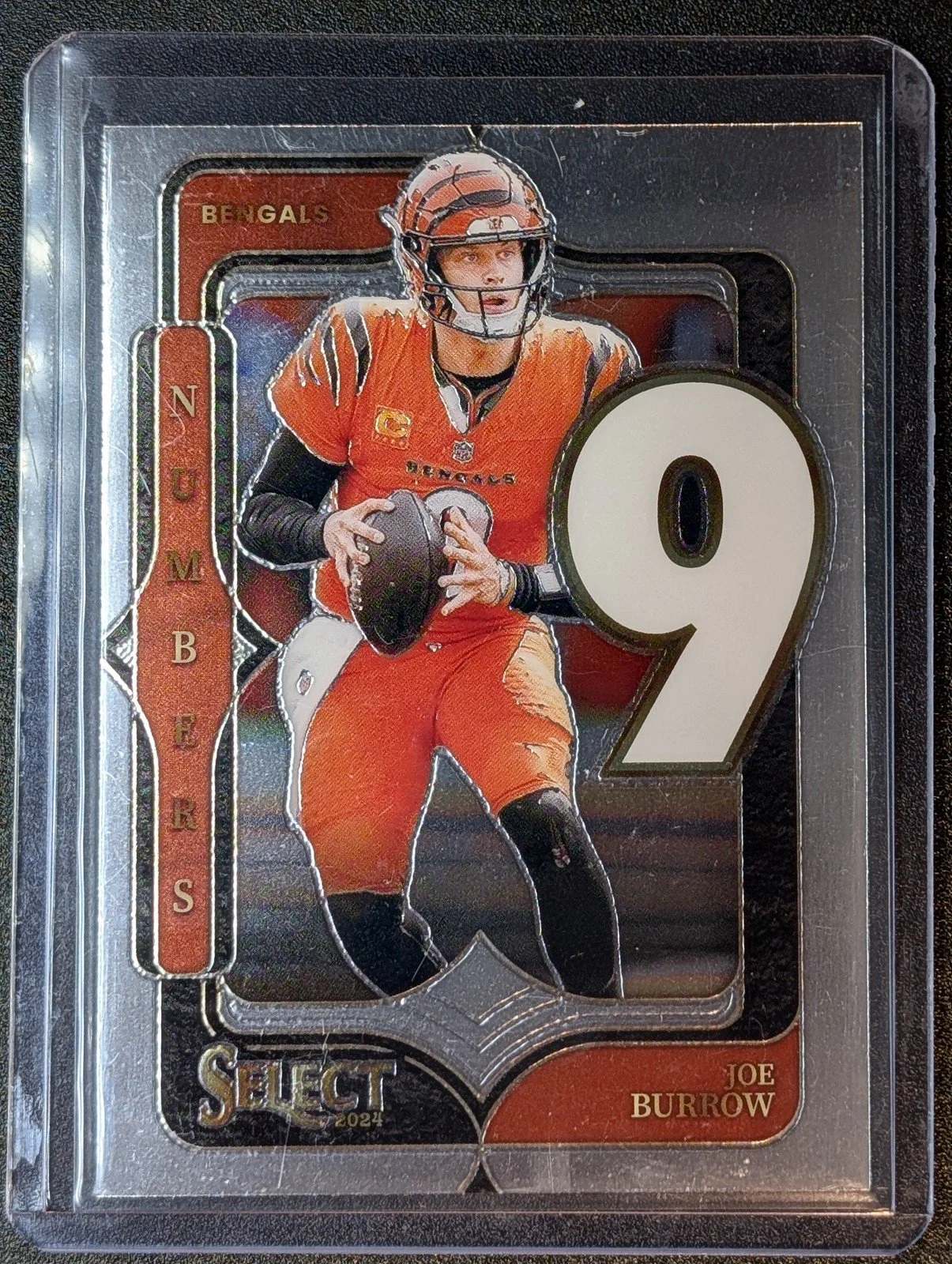 Front of 2024 Panini Select #15 Joe Burrow Select Numbers