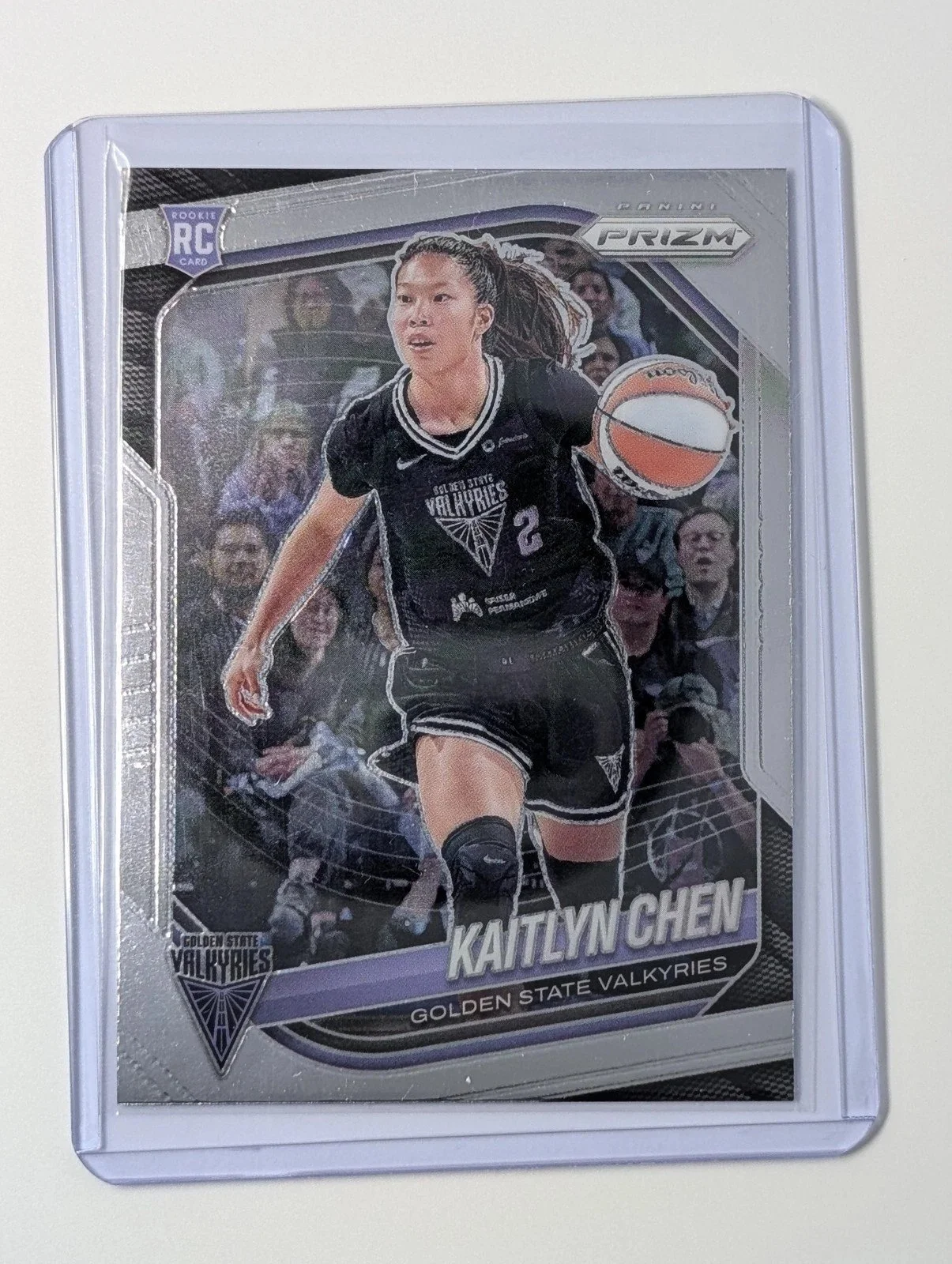 Front of 2025 Panini Prizm WNBA #100 Kaitlyn Chen