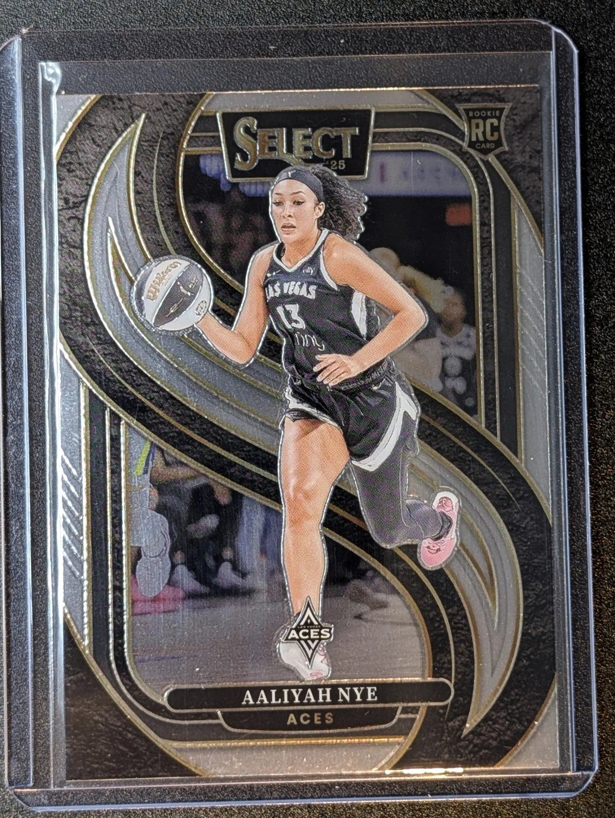 Front of 2025 Panini Select WNBA #123 Aaliyah Nye RC