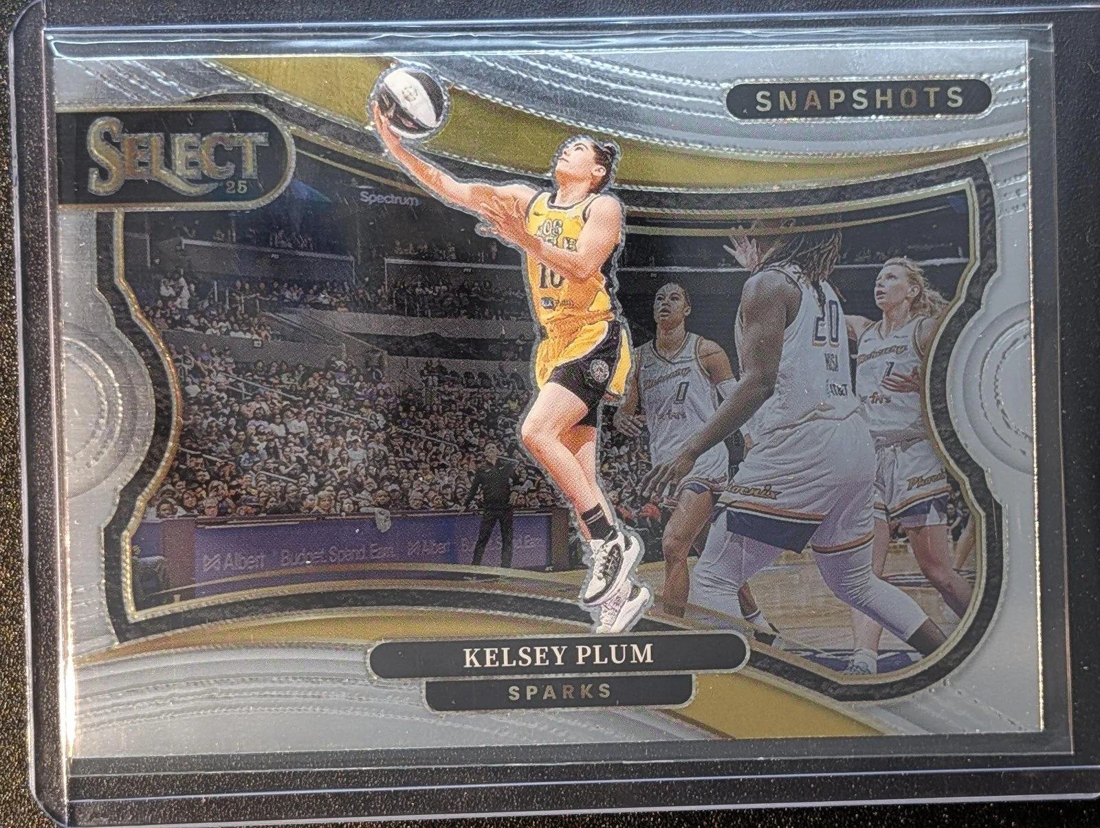 Front of 2025 Panini Select WNBA #21 Kelsey Plum Snapshots