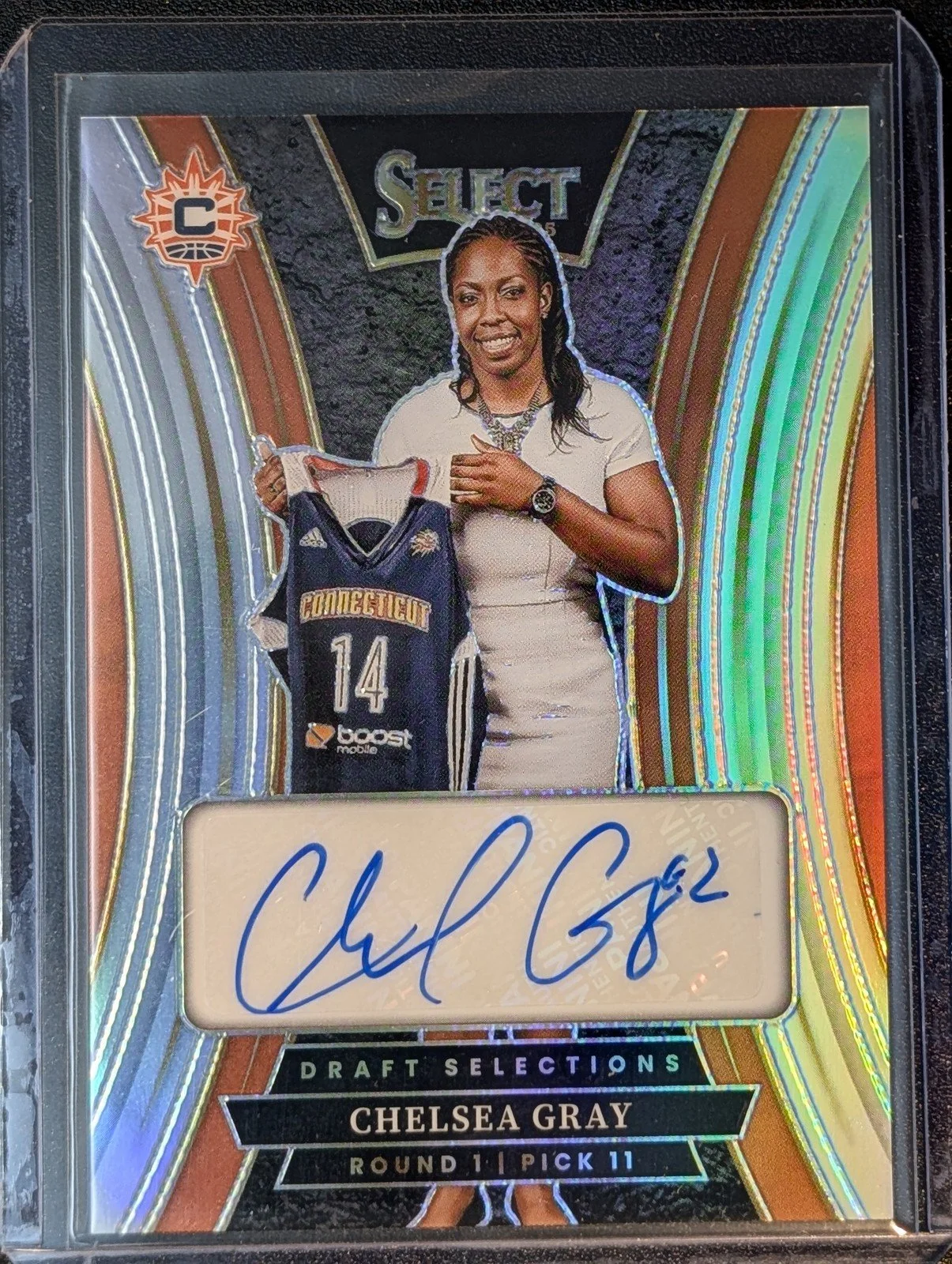 Front of 2025 Panini Select WNBA #DSS-CG Chelsea Gray Auto