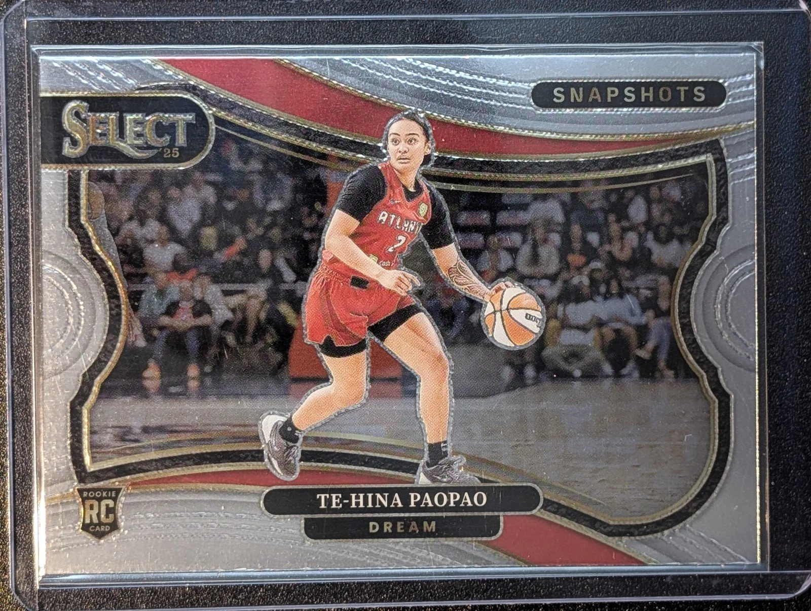 Front of 2025 Panini Select WNBA #3 Te-Hina Paopao Snapshots RC