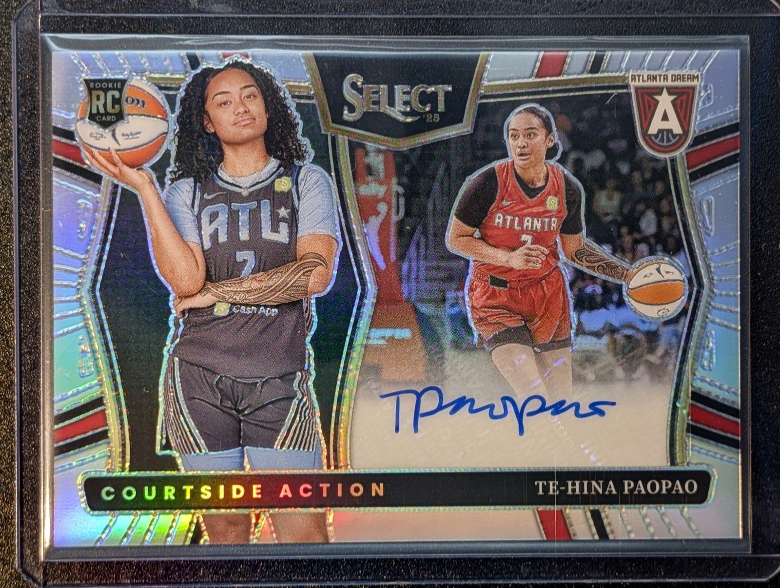 Front of 2025 Panini Select WNBA #CAS-THP Te-Hina Paopao Courtside Action Signatures