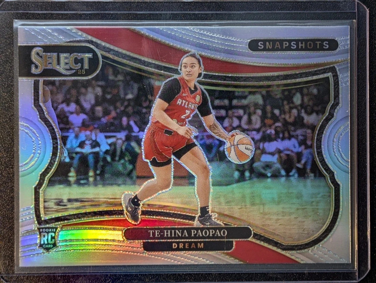Front of 2025 Panini Select WNBA #3 Te-Hina Paopao Snapshots Prizms RC