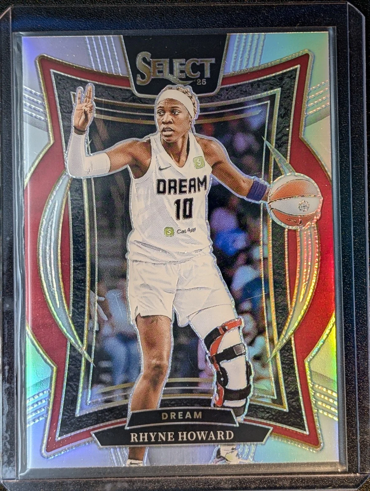 Front of 2025 Panini Select WNBA #45 Rhyne Howard Silver Prizms