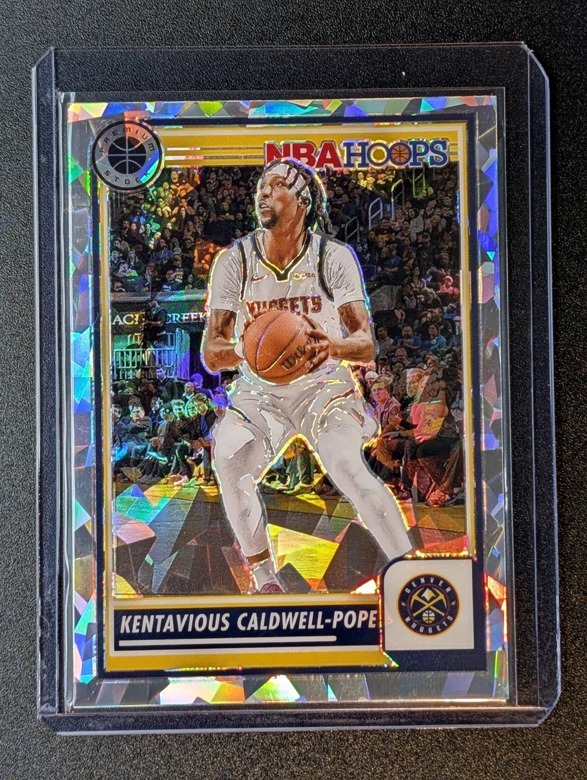 Front of 2023-24 Hoops Premium Stock #89 Kentavious Caldwell-Pope Ice Prizm