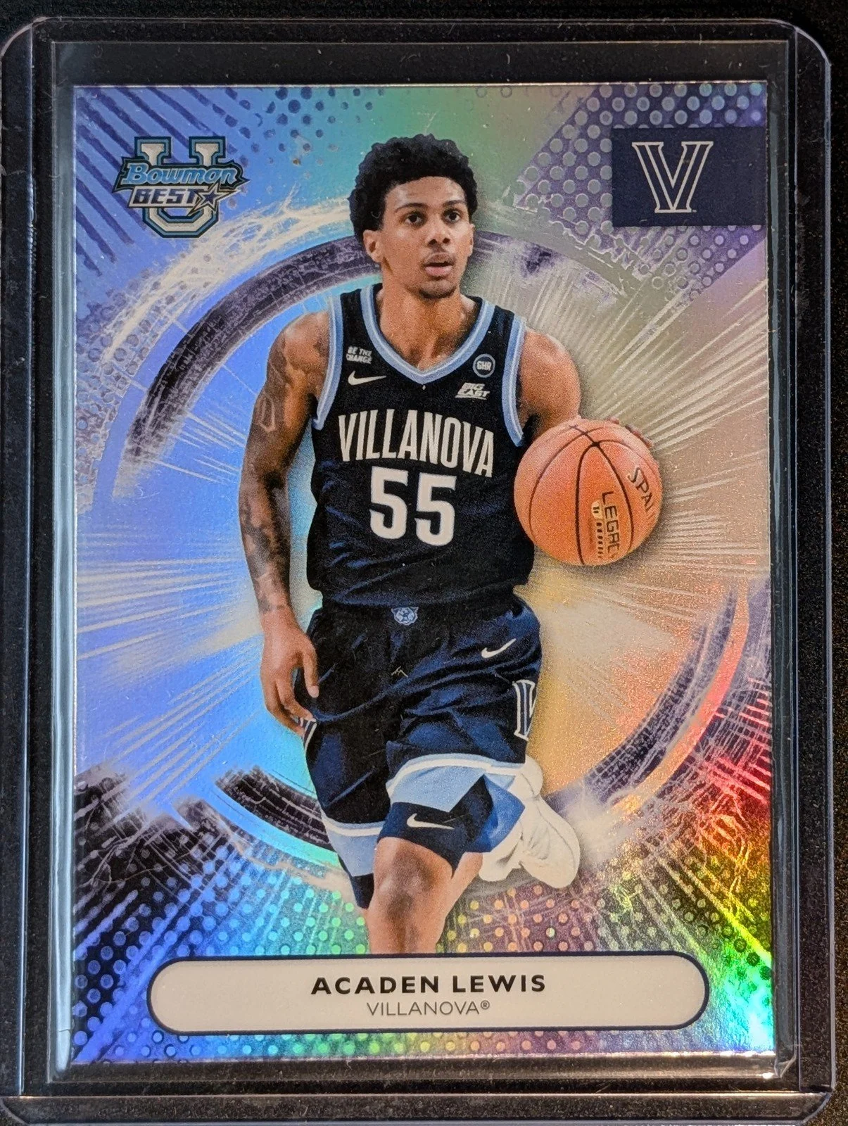 Front of 2025-26 Bowman Best #22 Acaden Lewis Refractor