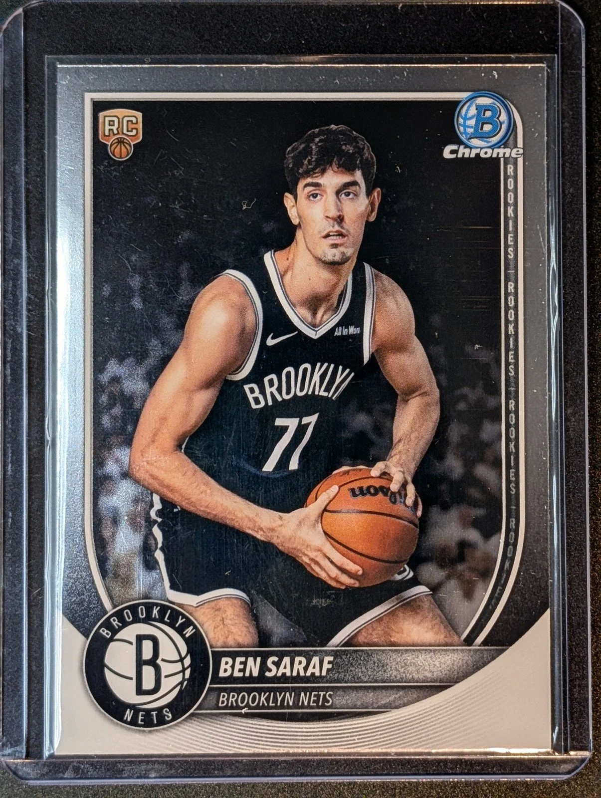 Front of 2025-26 Bowman #BCV-26 Ben Saraf Chrome