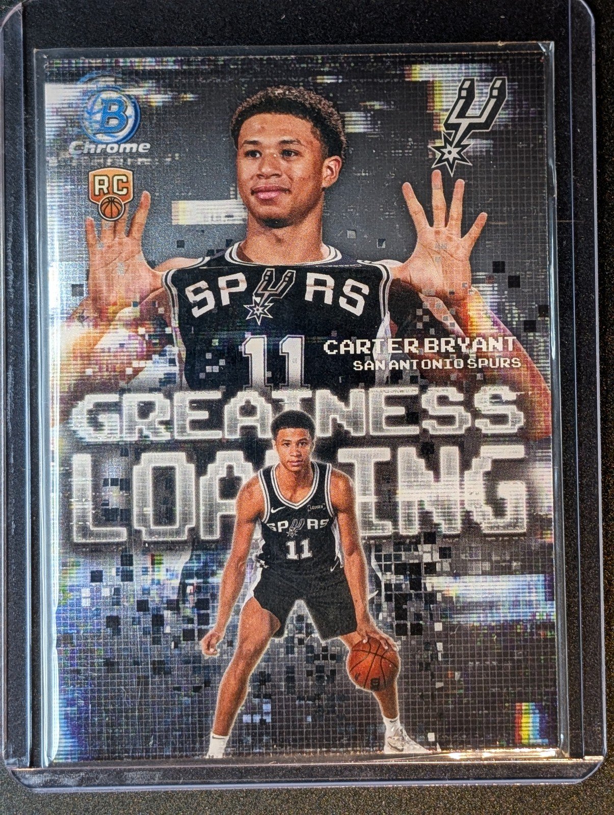 Front of 2025-26 Bowman #GL-14 Carter Bryant Greatness Loading