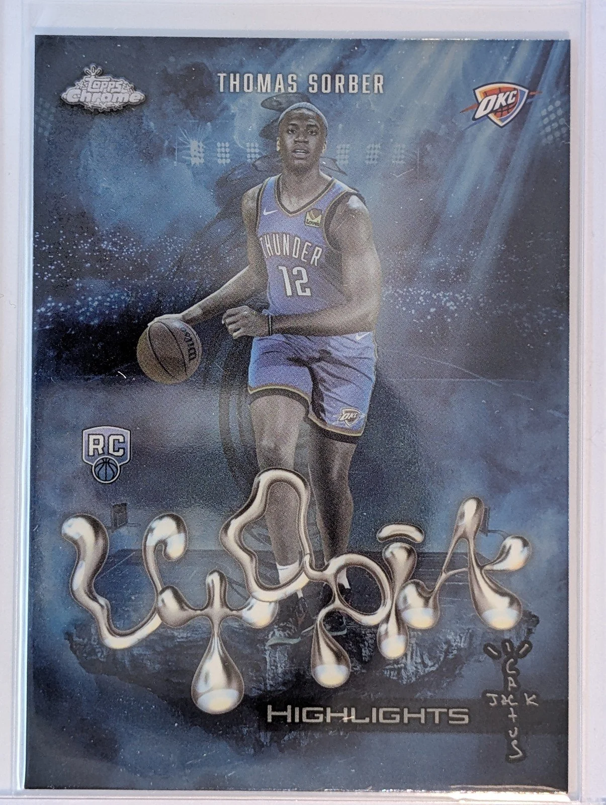 Front of 2025-26 Topps Chrome Cactus Jack #UH-35 Thomas Sorber Utopia Highlights