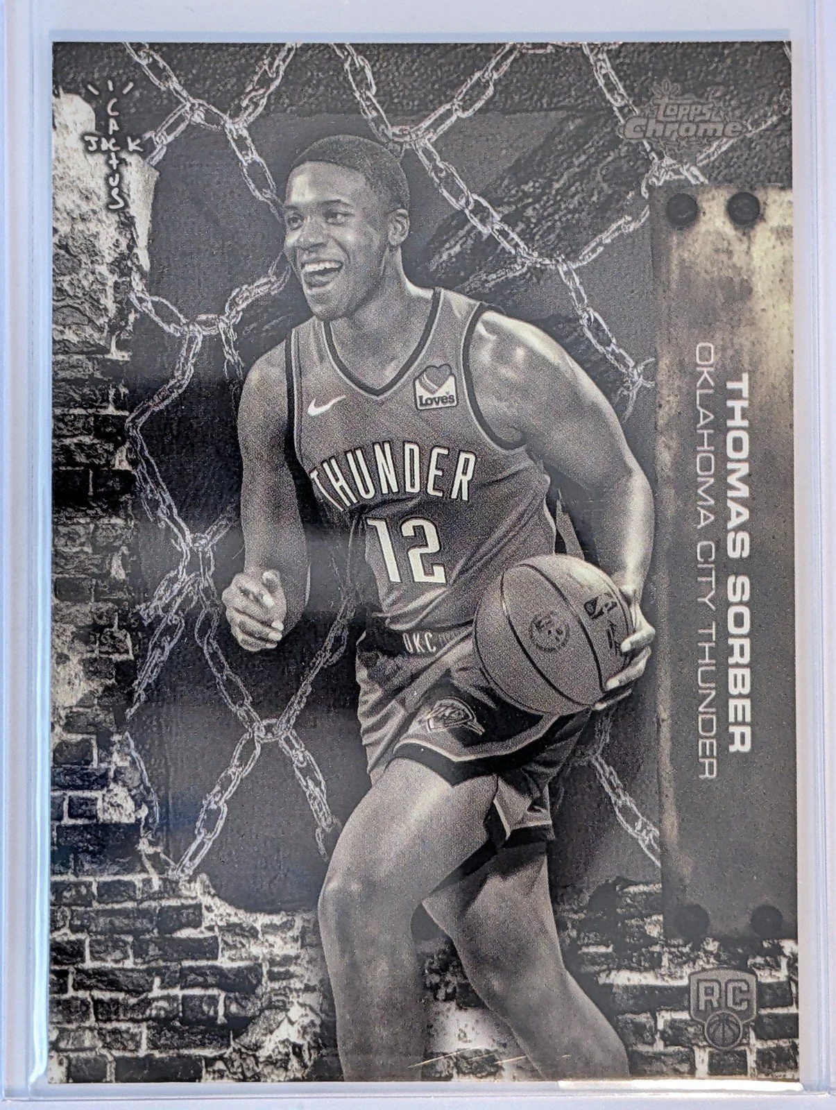 Front of 2025-26 Topps Chrome Cactus Jack #75 Thomas Sorber