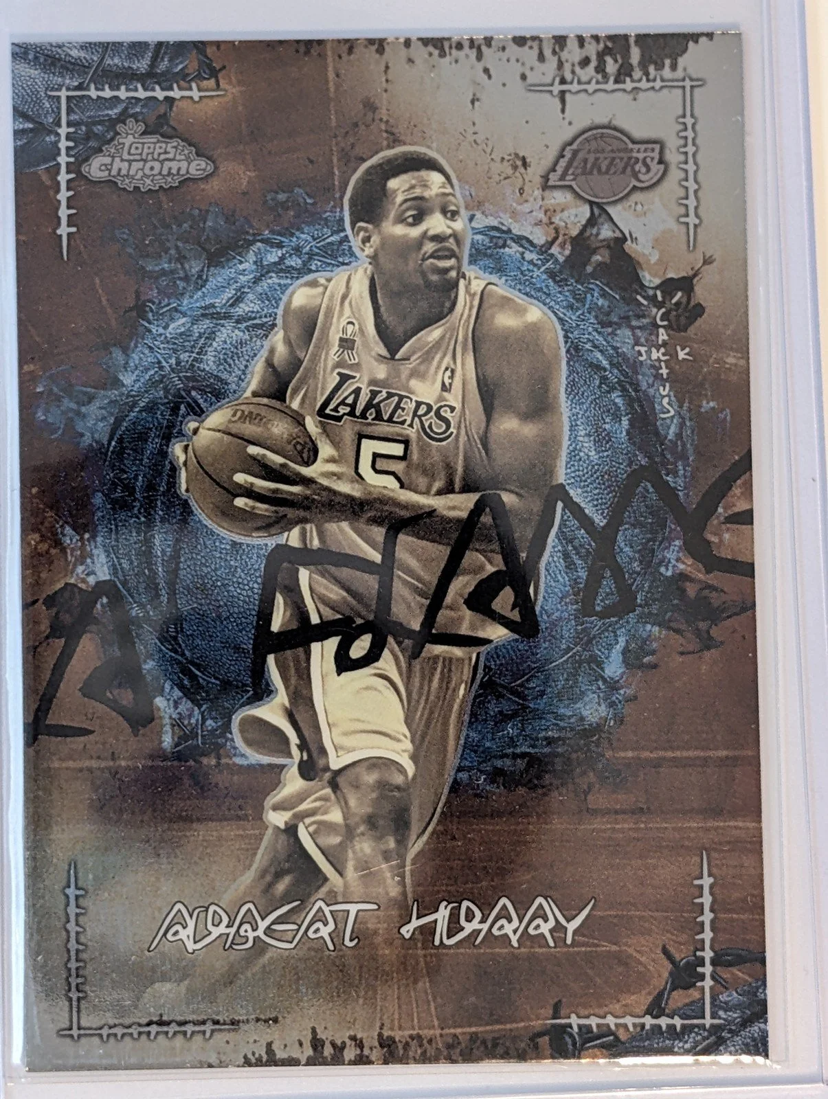 Front of 2025-26 Topps Chrome Cactus Jack #LFL-2 Robert Horry La Flame Legends