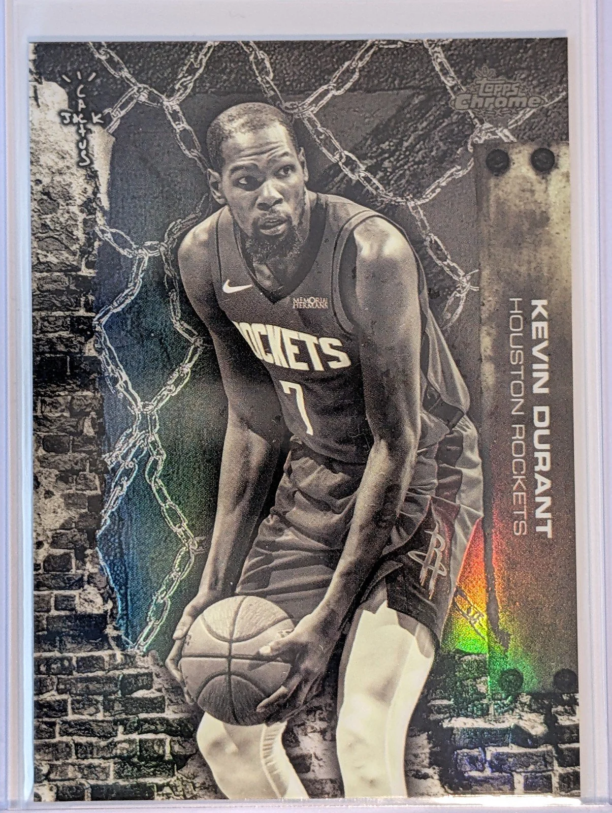 Front of 2025-26 Topps Chrome Cactus Jack #49 Kevin Durant White