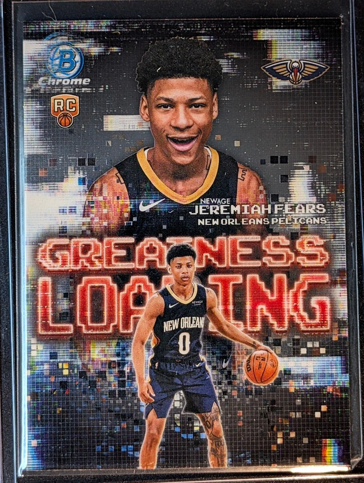 Front of 2025-26 Bowman #GL-7 Jeremiah Fears Greatness Loading