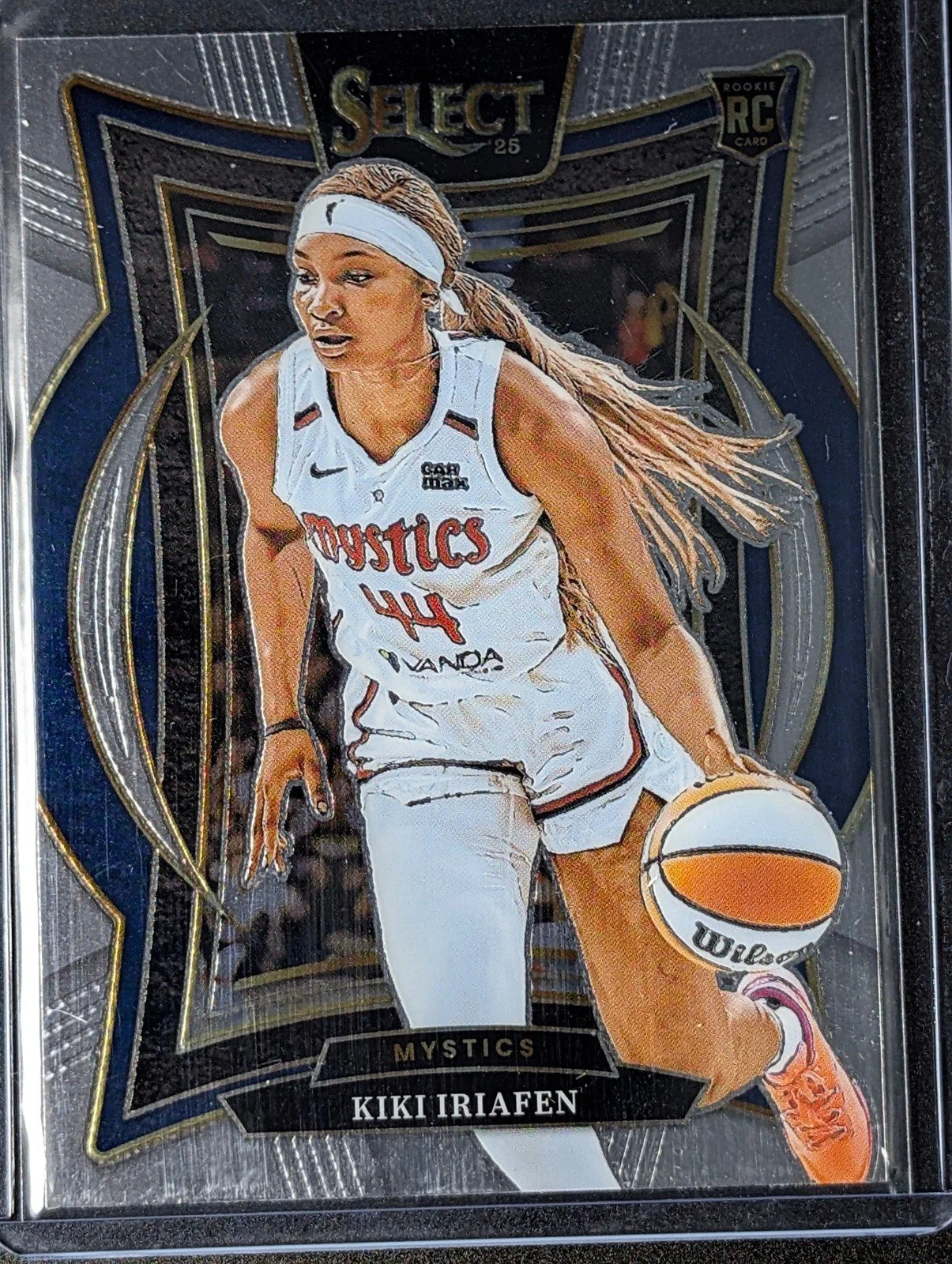 Front of 2025 Panini Select WNBA #91 Kiki Iriafen