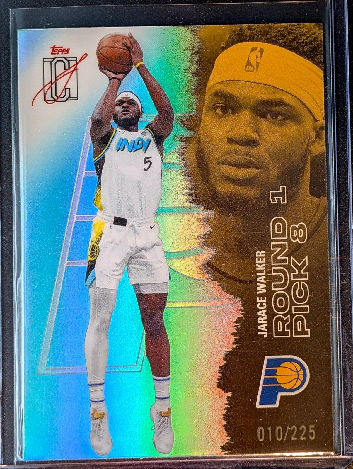 Front of 2025-26 Topps Signature Class #4 Jarace Walker Teal #/225