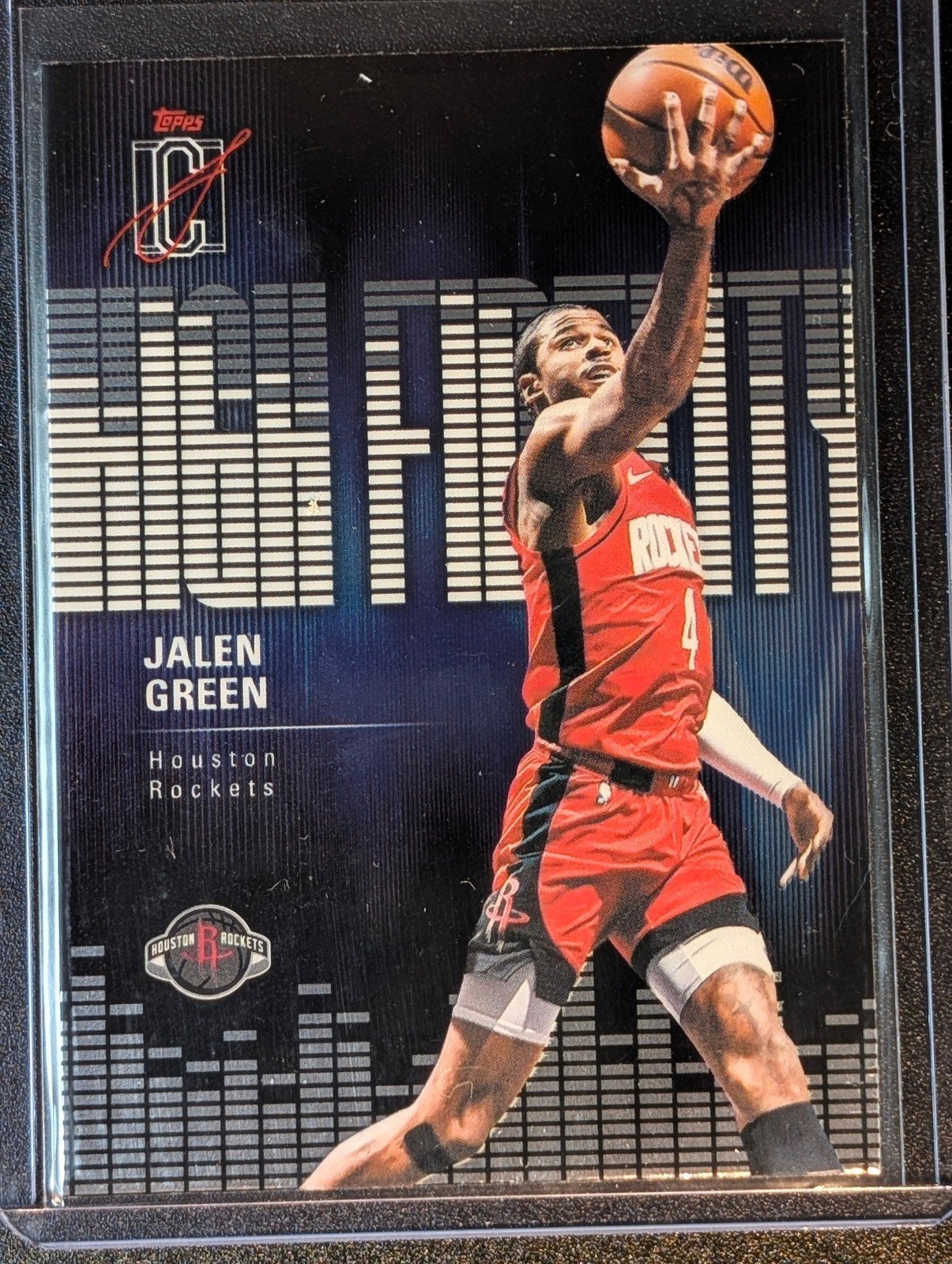 Front of 2025-26 Topps Signature Class #HF-26 Jalen Green High Fidelity