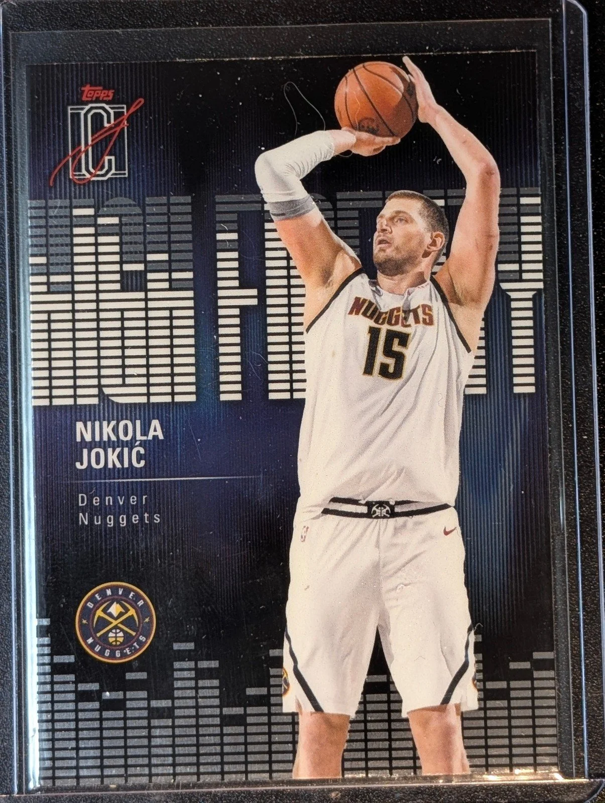 Front of 2025-26 Topps Signature Class #HF-21 Nikola Jokić High Fidelity