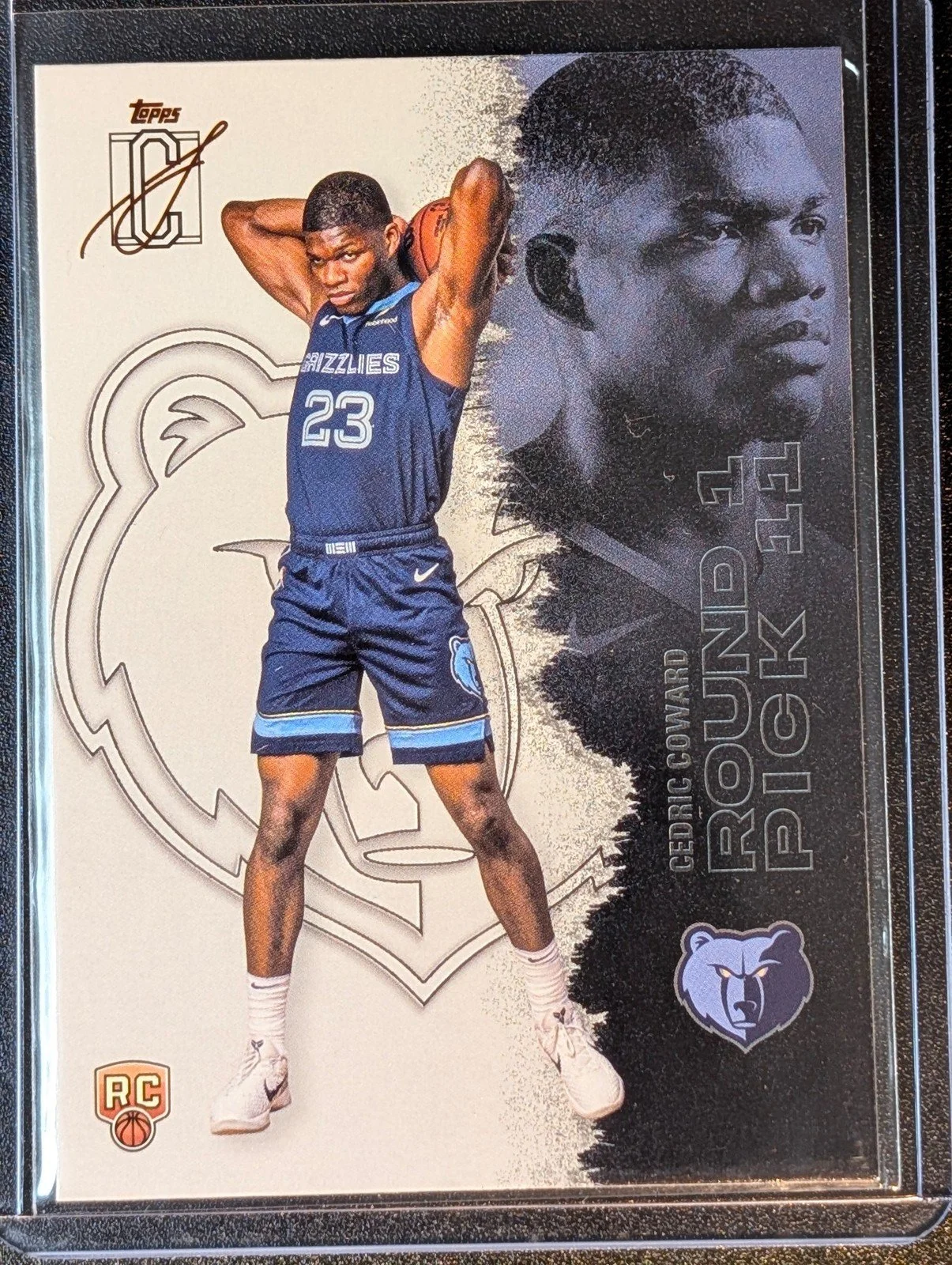 Front of 2025-26 Topps Signature Class #108 Cedric Coward
