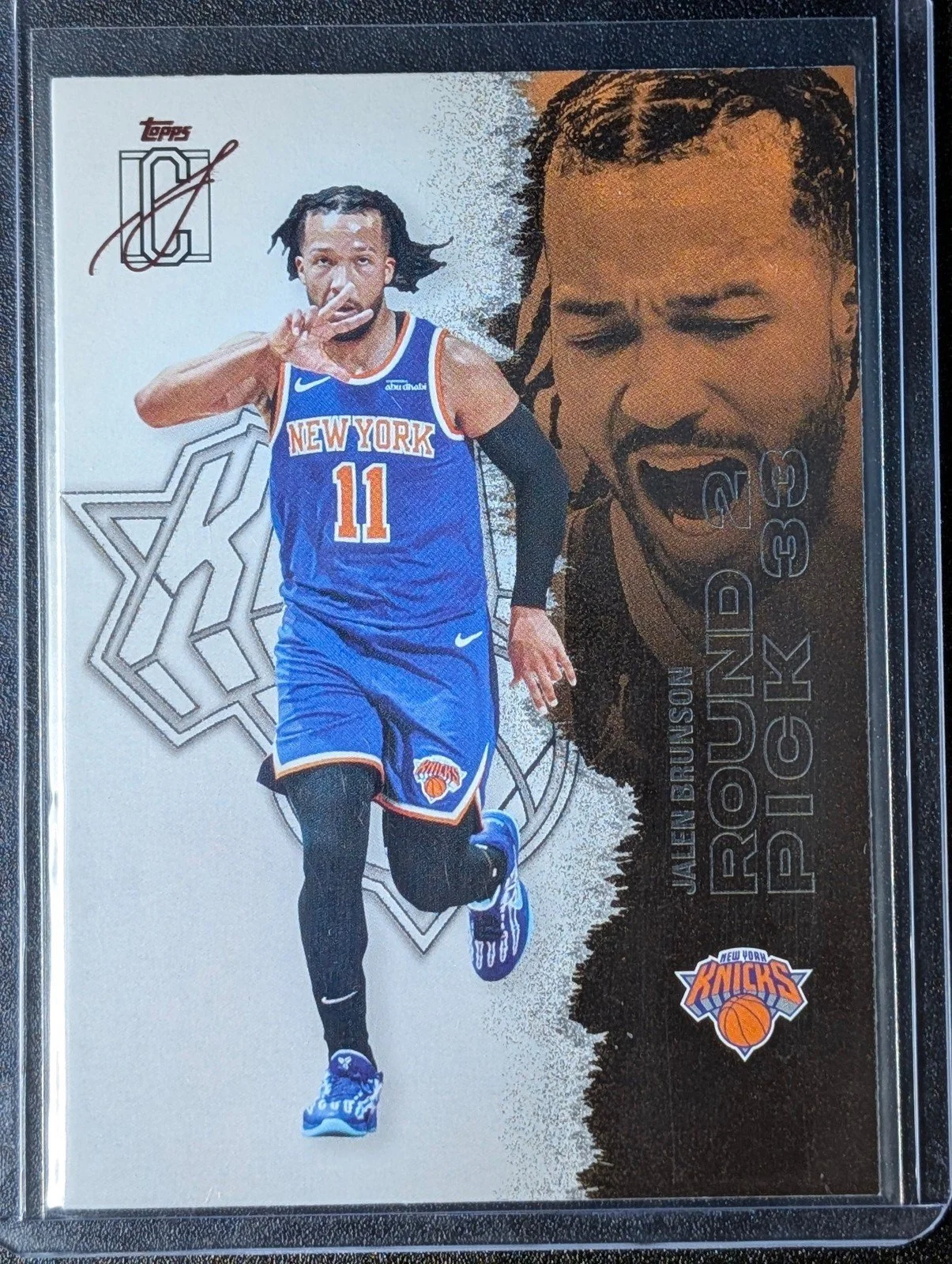 Front of 2025-26 Topps Signature Class #58 Jalen Brunson