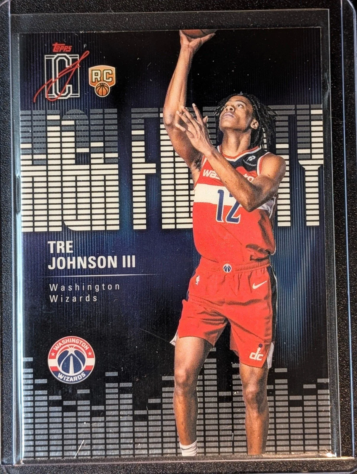 Front of 2025-26 Topps Signature Class #HF-6 Tre Johnson III High Fidelity