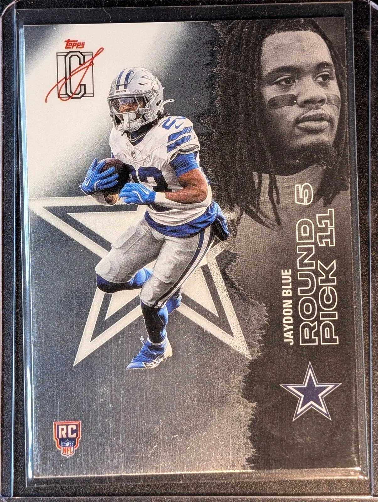 Front of 2025 Topps Signature Class #225 Jaydon Blue Chrome
