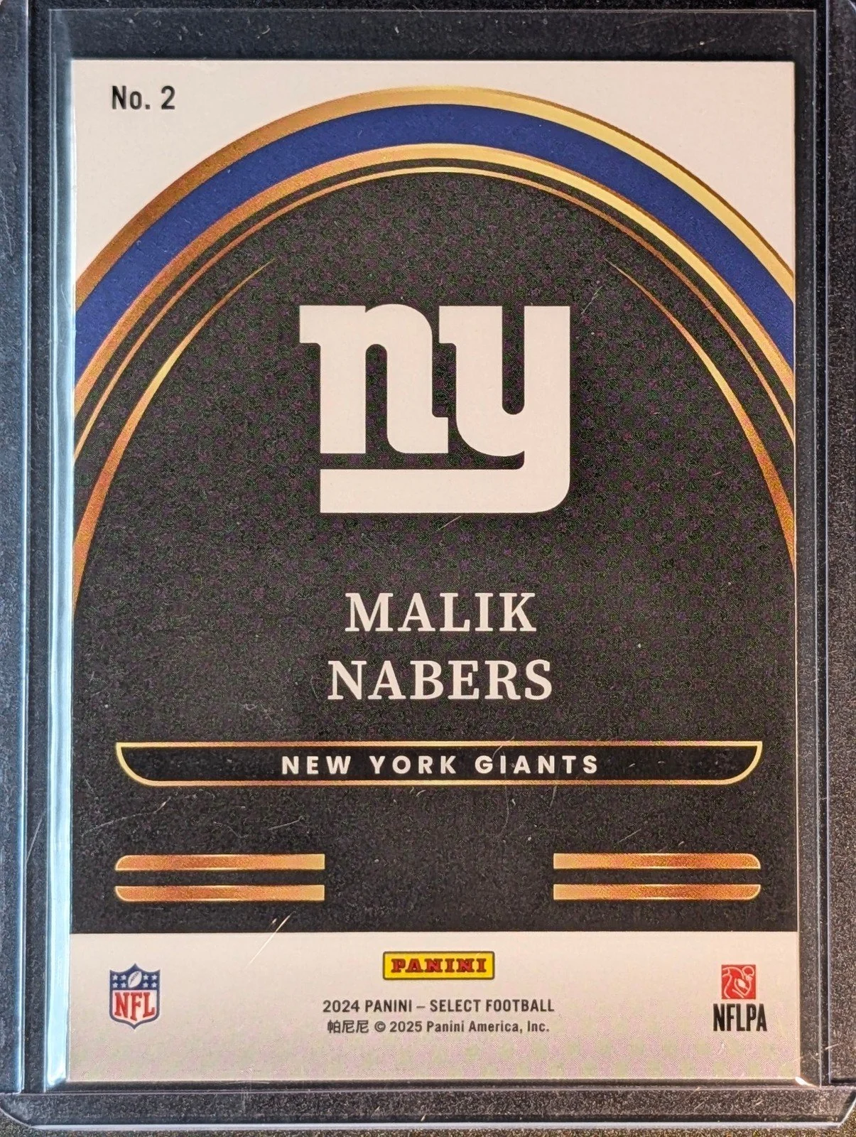 Front of 2024 Panini Select #2 Malik Nabers Select Future Rookie
