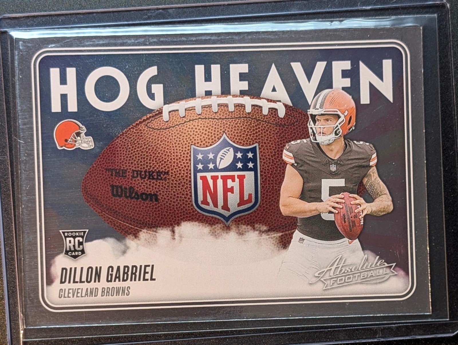 Front of 2025 Panini Absolute #HH-DGL Dillon Gabriel Hog Heaven Rookie
