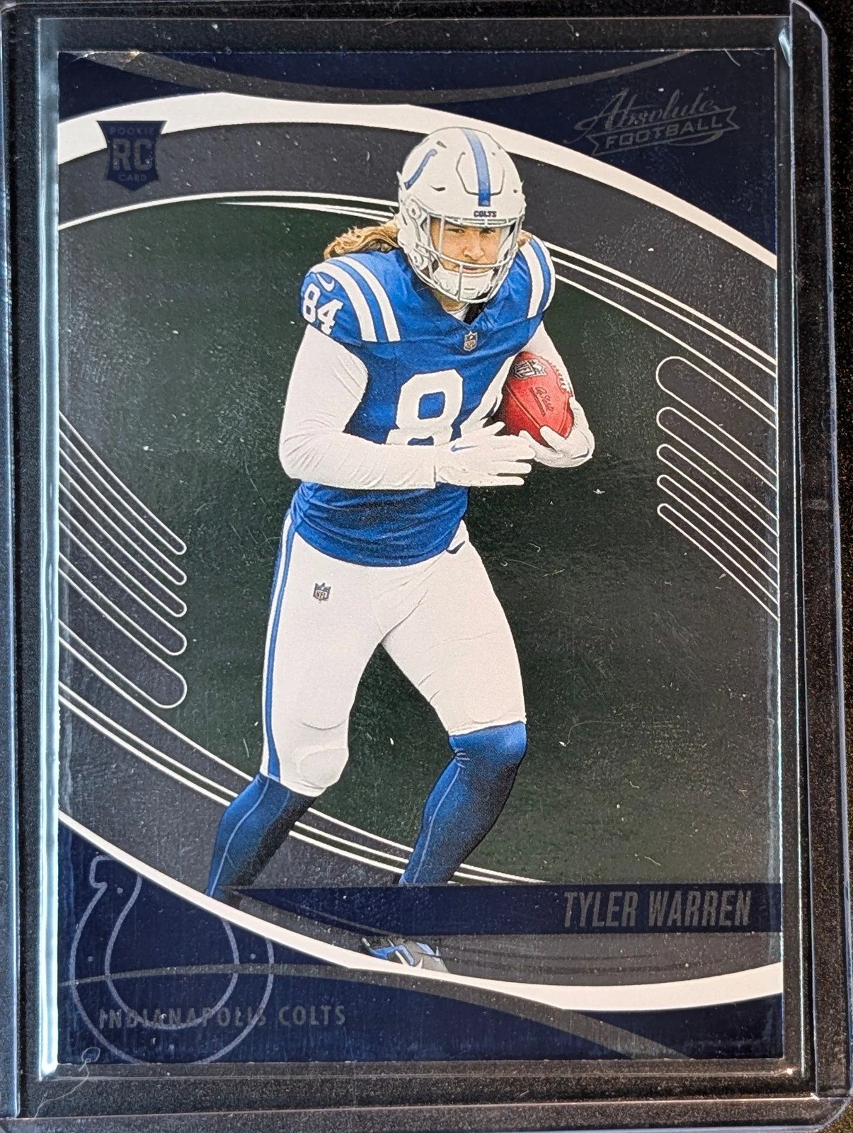 Front of 2025 Panini Absolute #195 Tyler Warren Rookie