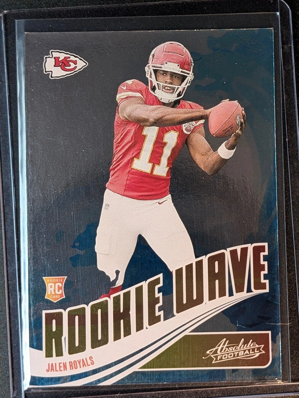 Front of 2025 Panini Absolute #RW-JRS Jalen Royals Rookie Wave