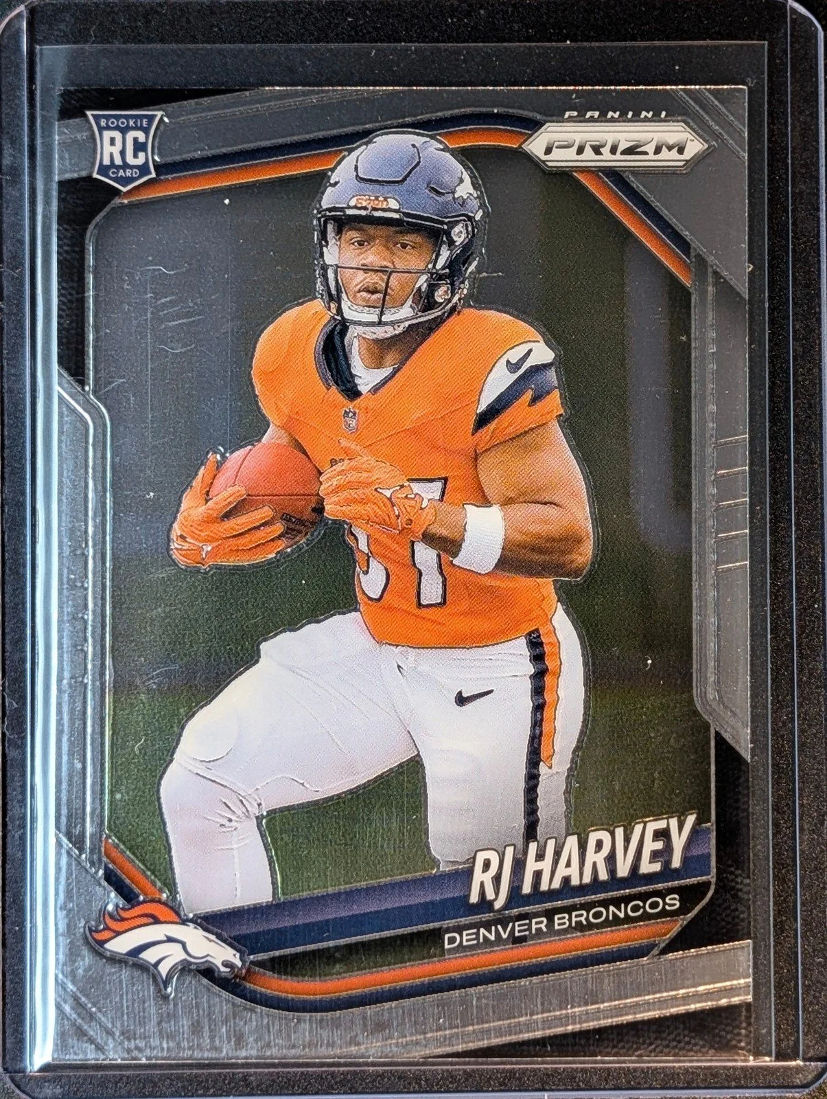 Front of 2025 Panini Prizm #303 RJ Harvey Rookie