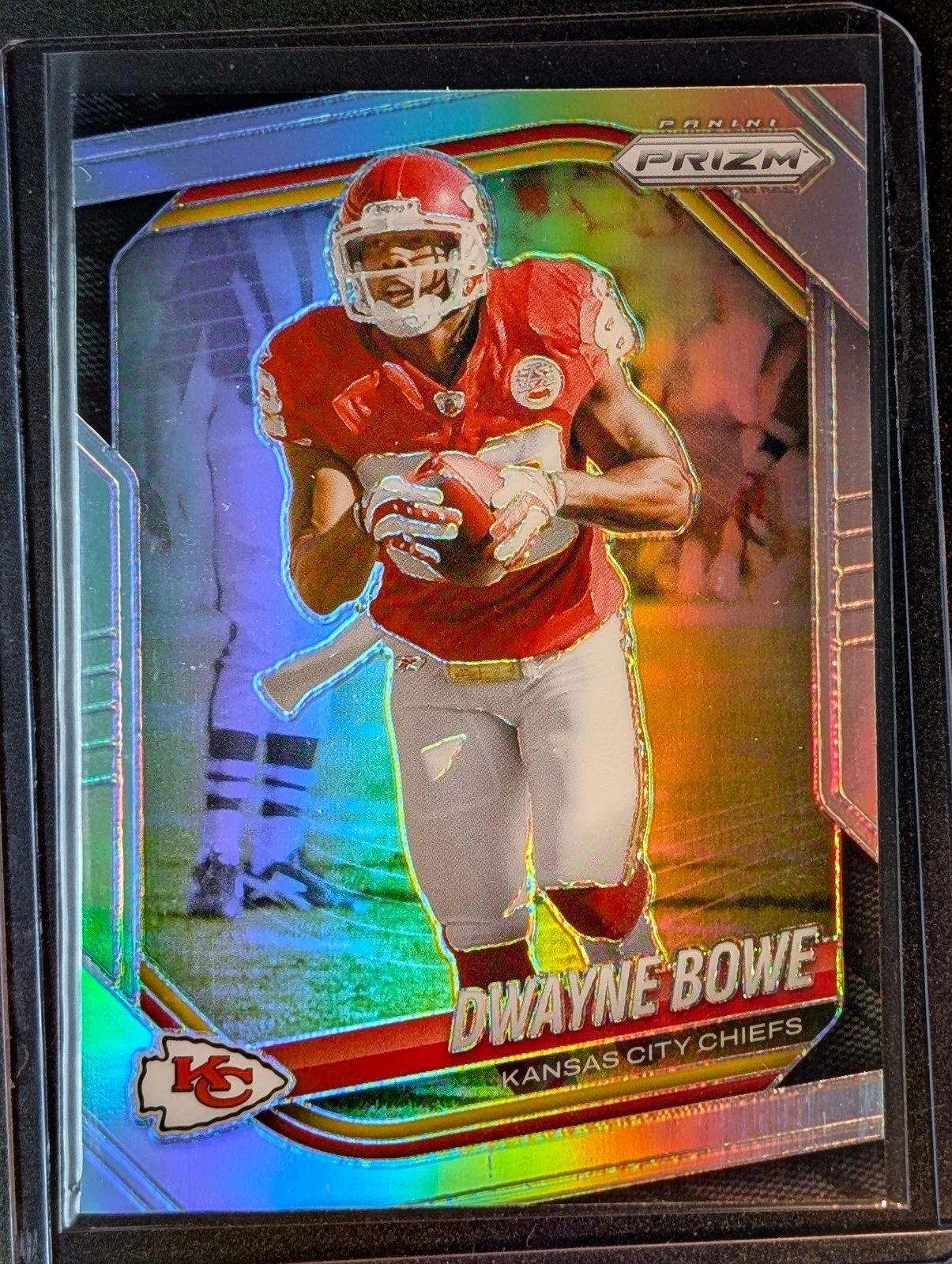 Front of 2025 Panini Prizm #46 Dwayne Bowe Silver Prizm