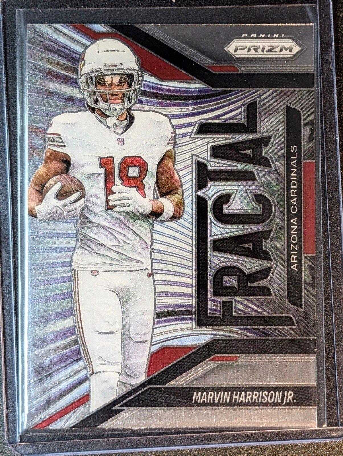 Front of 2025 Panini Prizm #12 Marvin Harrison Jr. Fractal