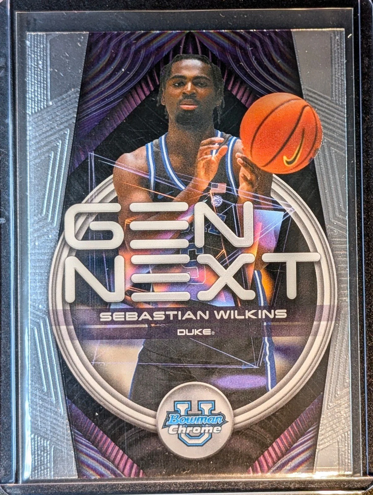 Front of 2025-26 Bowman #GN-13 Sebastian Wilkins Gen Next