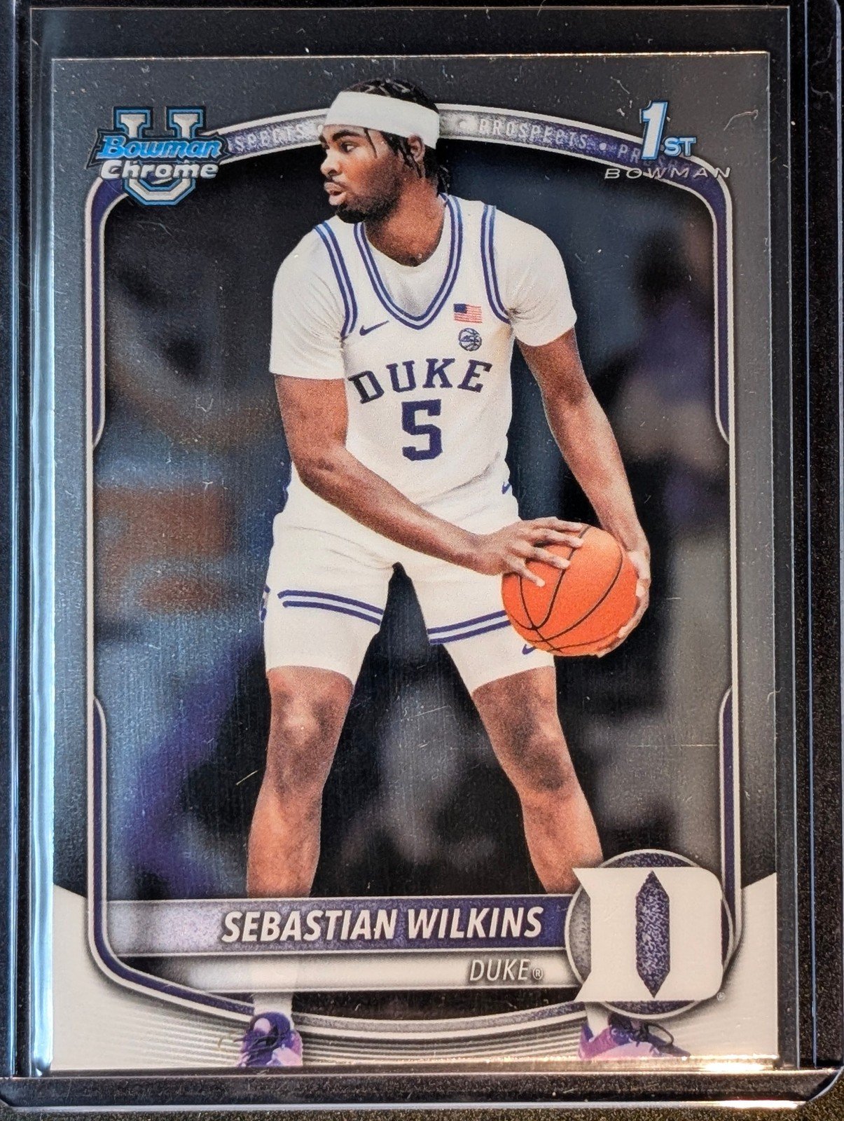 Front of 2025-26 Bowman #BCP-99 Sebastian Wilkins Chrome Prospects