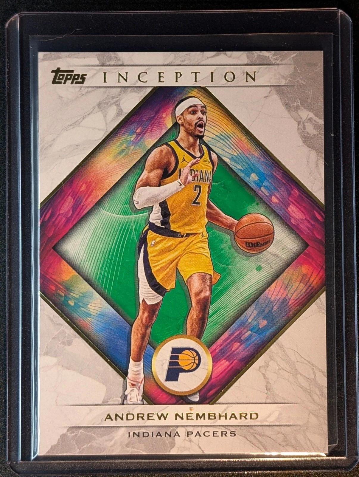 Front of 2025-26 Topps Inception #27 Andrew Nembhard