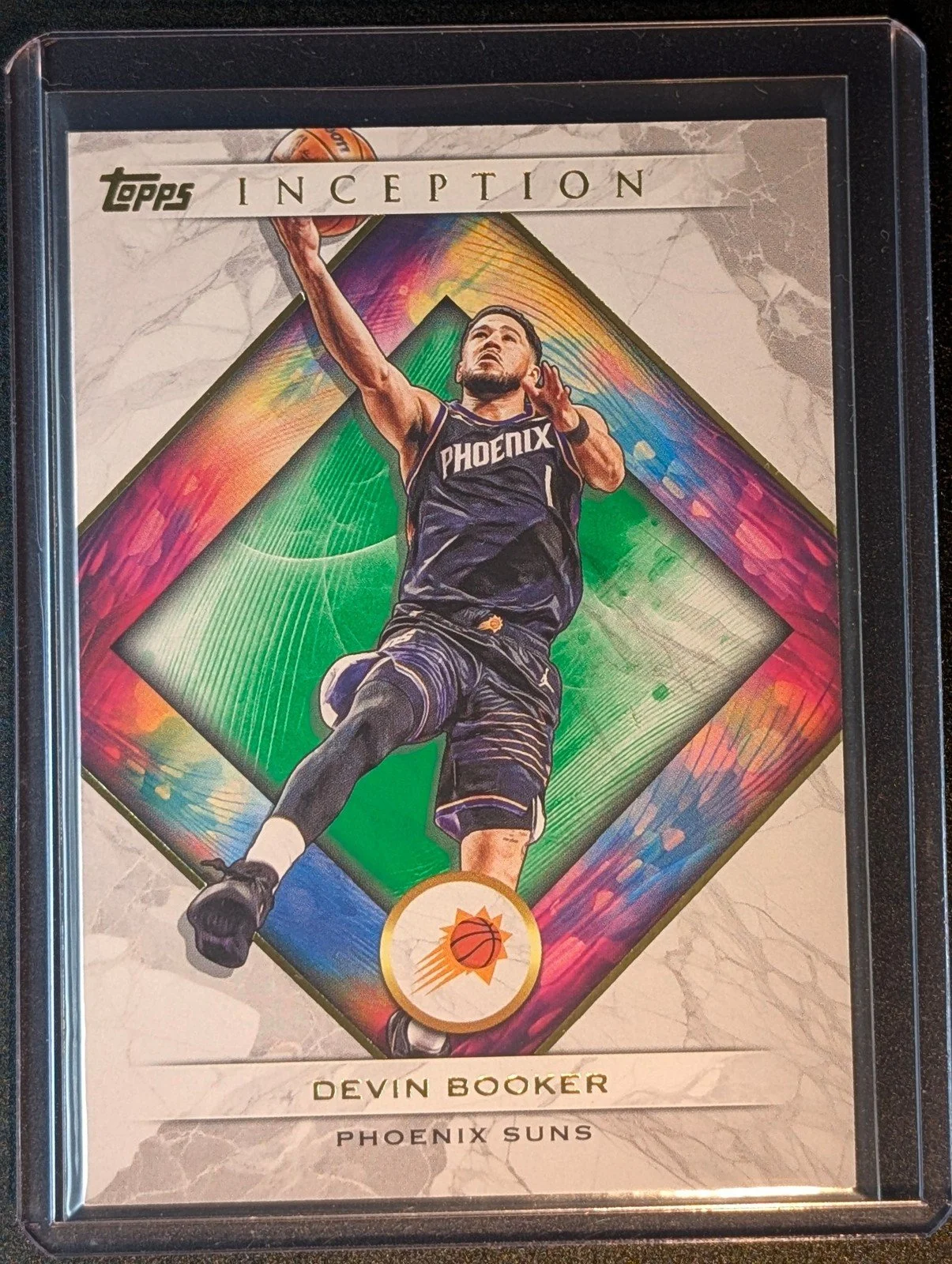 Front of 2025-26 Topps Inception #67 Devin Booker Green