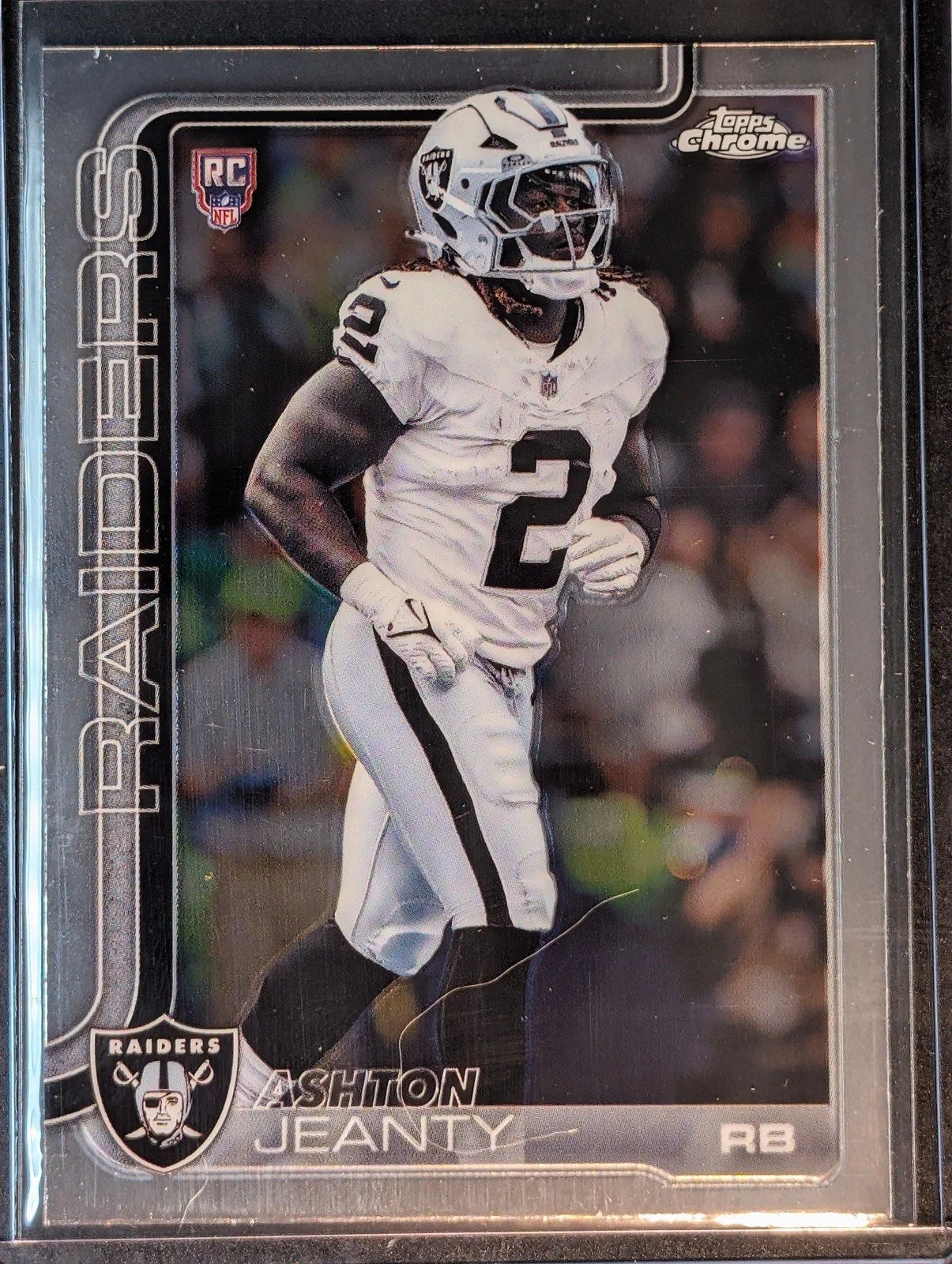 Front of 2025 Topps Chrome #322 Ashton Jeanty