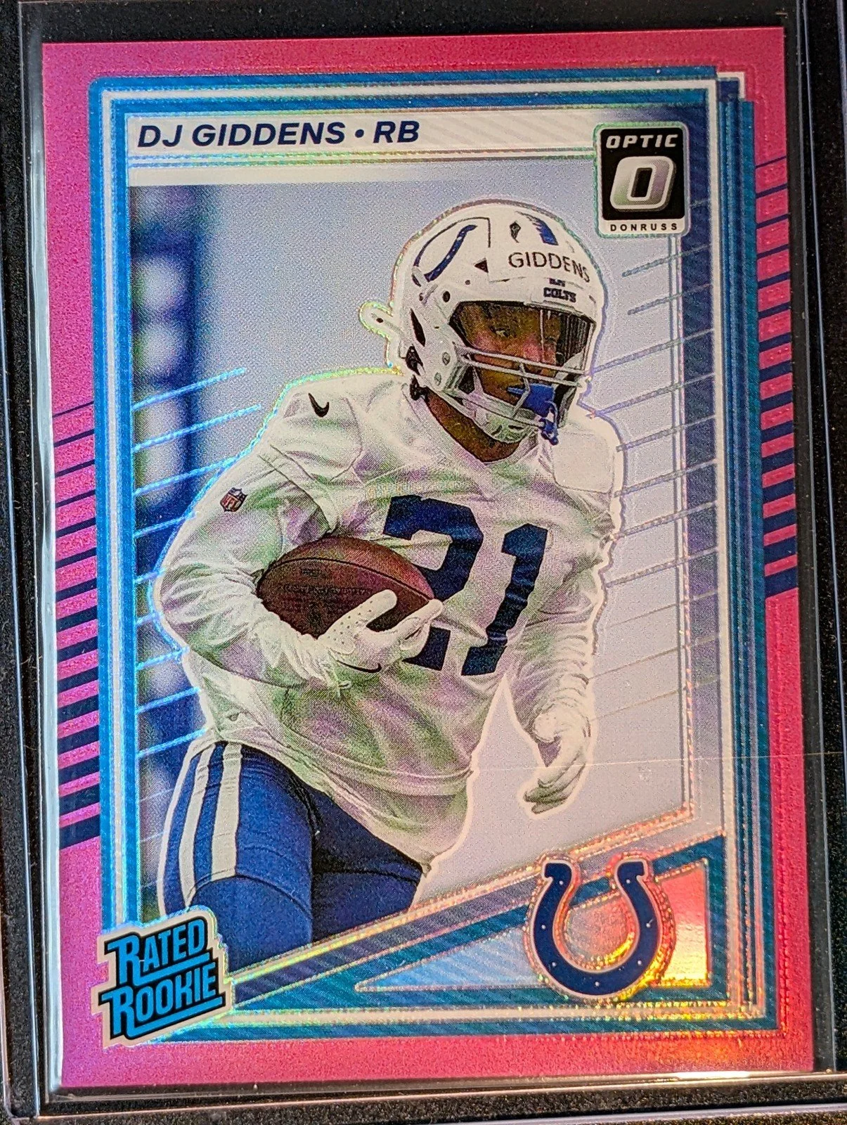 2025 Donruss #364 DJ Giddens Optic Rated Rookies Preview Pink