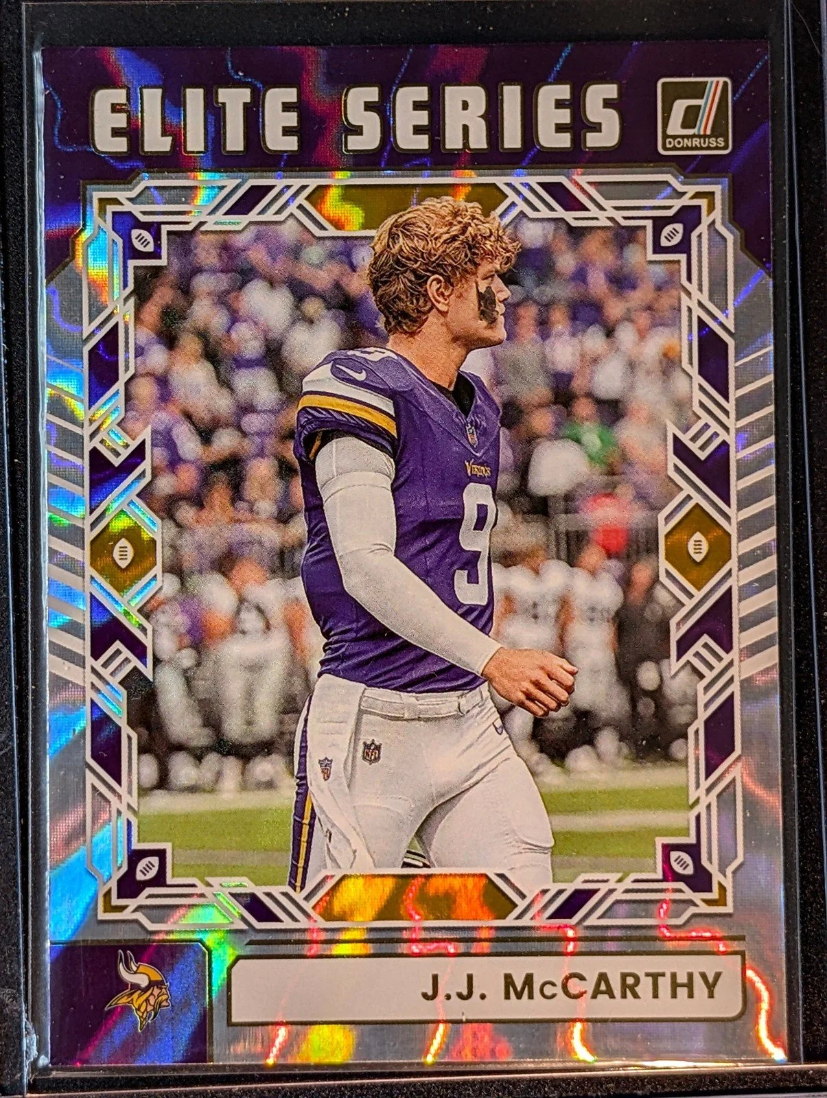 Front of 2025 Donruss #TES-JMC J.J. McCarthy Elite Series