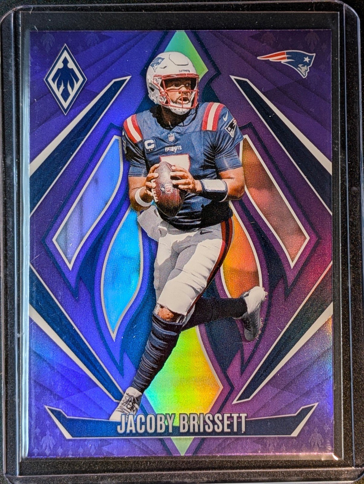Front of 2024 Panini Phoenix #68 Jacoby Brissett Purple