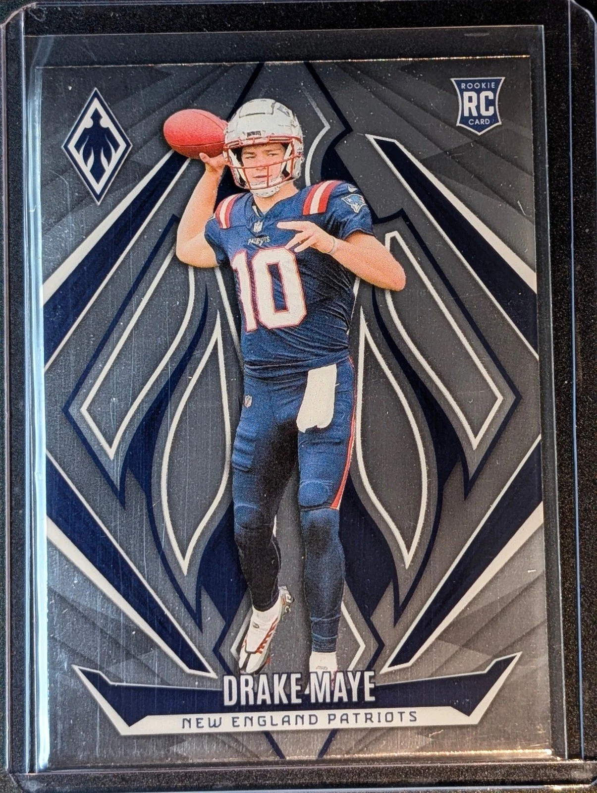 Front of 2024 Panini Phoenix #179 Drake Maye Rookie