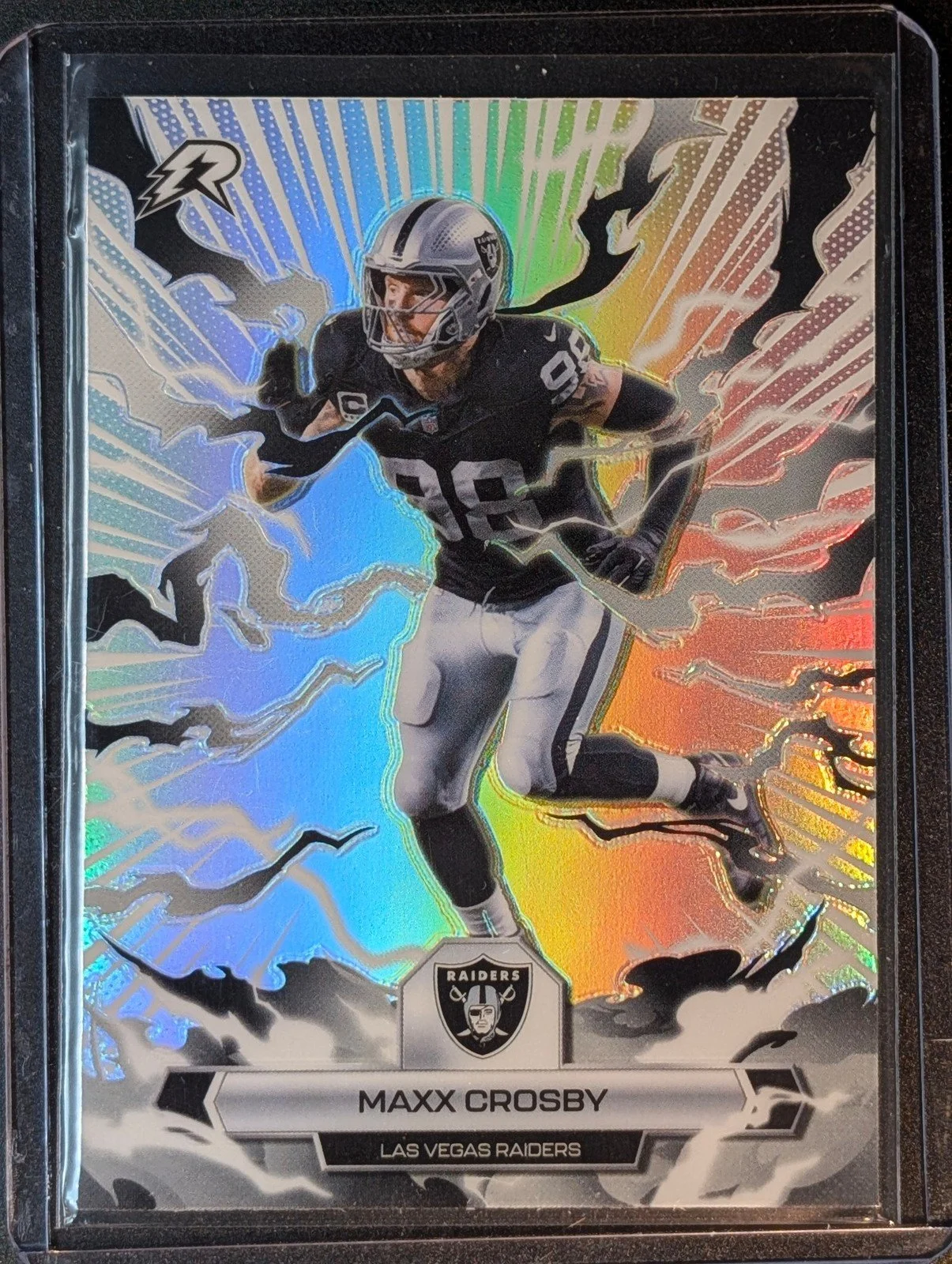 Front of 2025 Topps Resurgence #53 Maxx Crosby Refractor