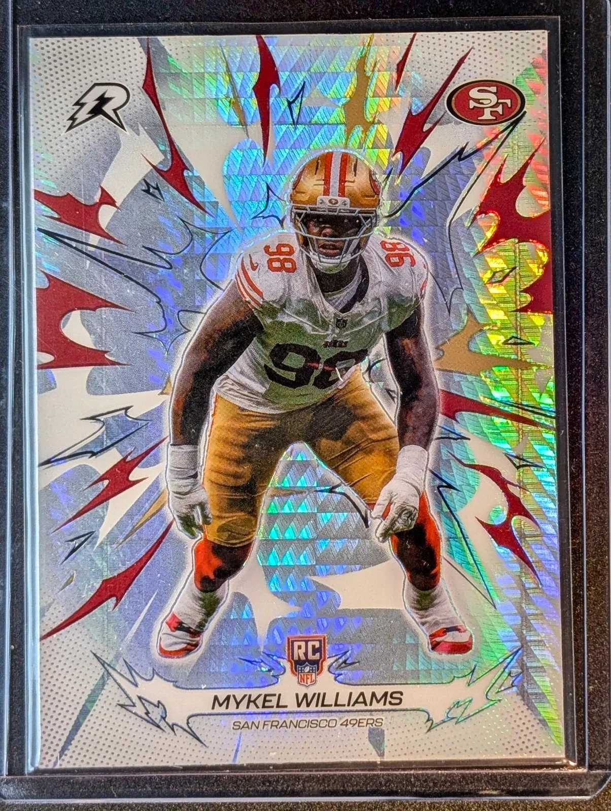 Front of 2025 Topps Resurgence #184 Mykel Williams Prism Refractor