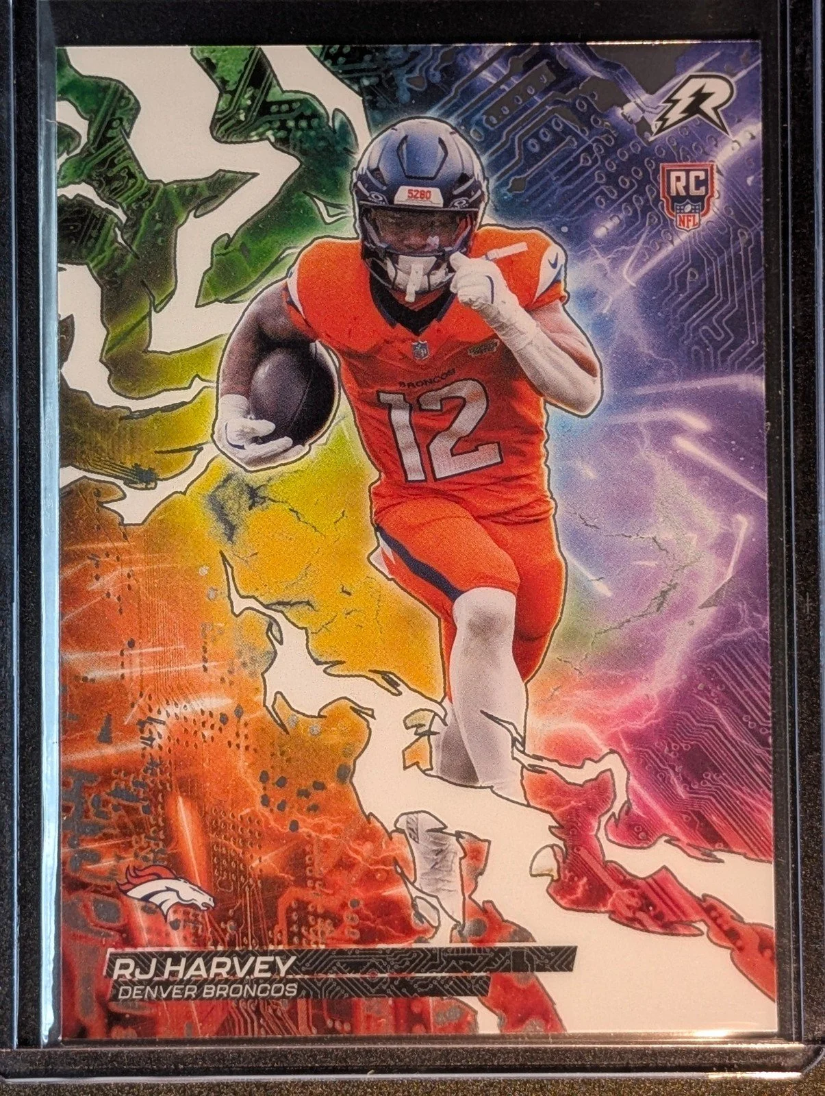 Front of 2025 Topps Resurgence #CB-23 RJ Harvey Circuit Breakers