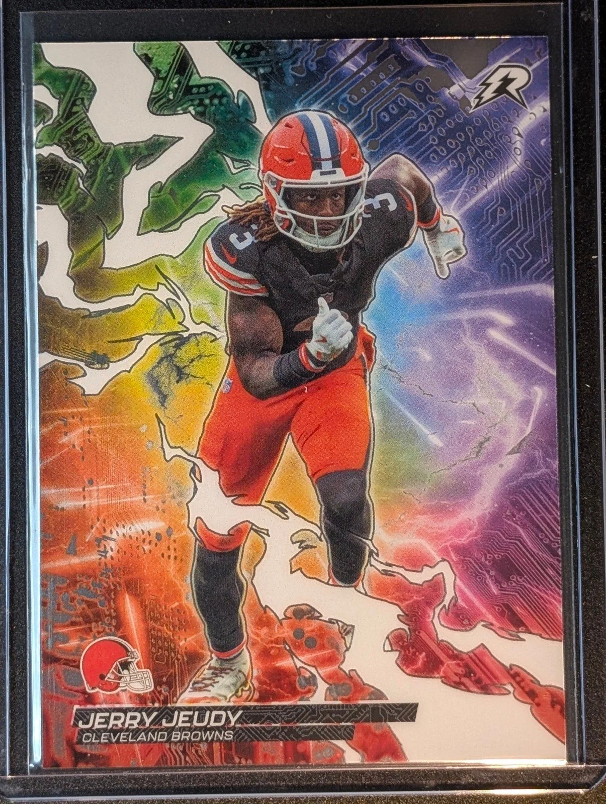 Front of 2025 Topps Resurgence #CB-19 Jerry Jeudy Circuit Breakers