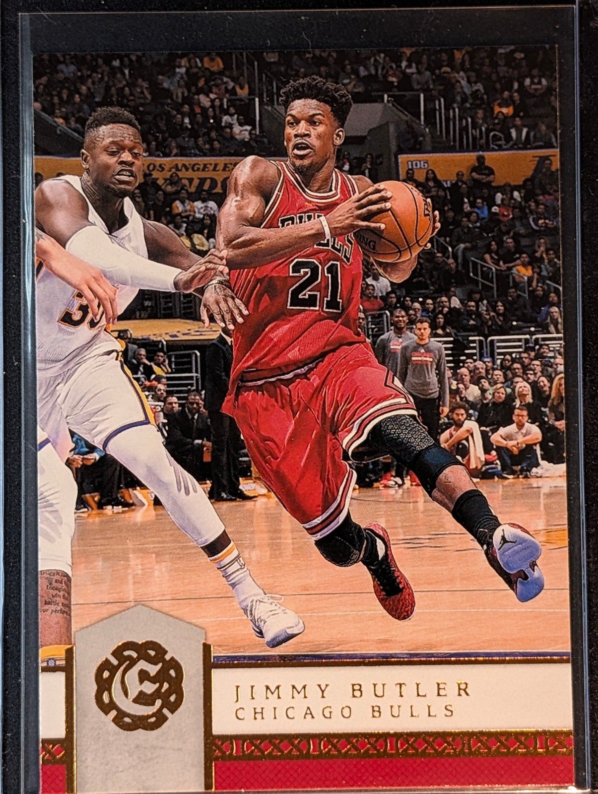 Front of 2016-17 Panini Excalibur #25 Jimmy Butler